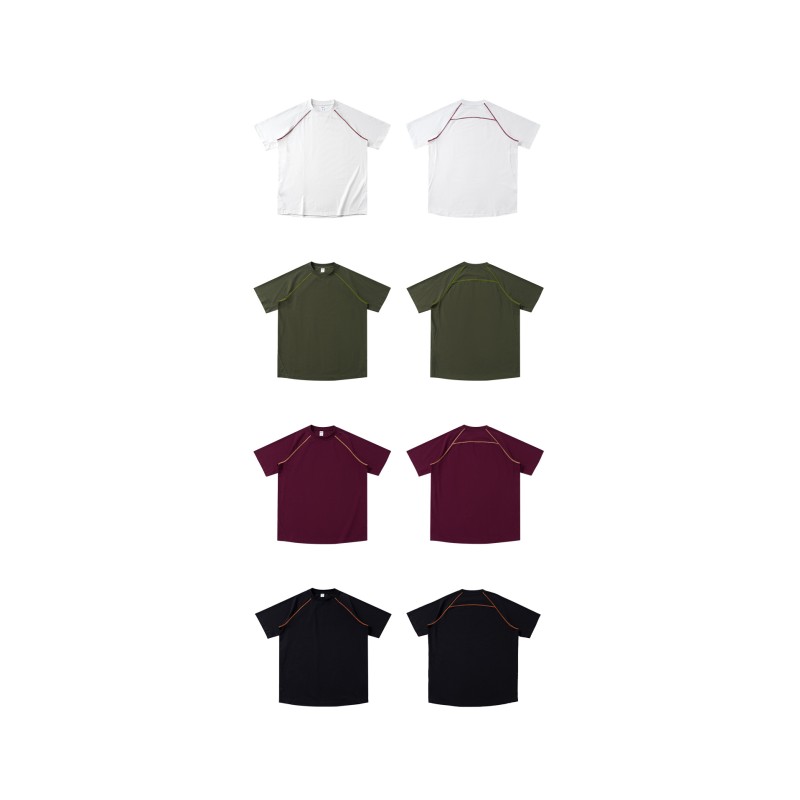 Custom Men's 220g Stretch Vintage Jersey Blank Sports T-shirt 70% Cotton 30% Polyester Quick-Dry Breathable New Spring/Summer