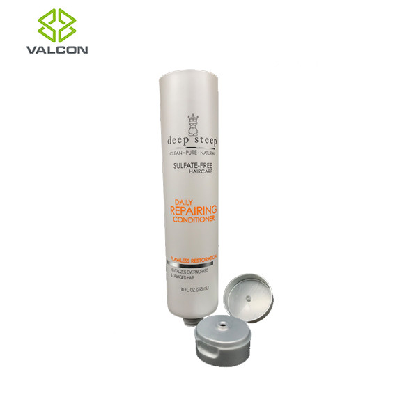 Big Size Sustainable Shampoo Packaging Grey Oriented Flip Cap Hot Stamping