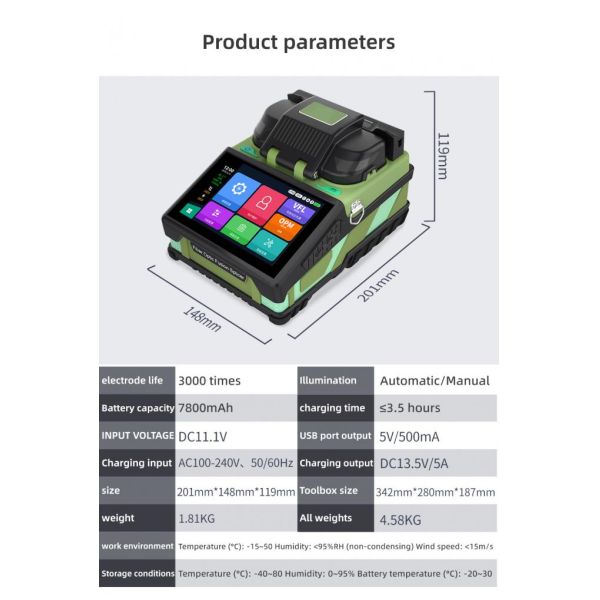 Optical Fiber Fusion Splicer Six Motors Core to Core Fusion Splicer