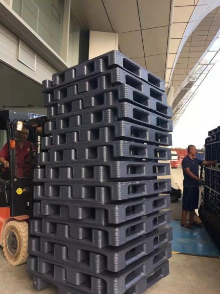 Food industry racking plastic pallet Euro rubber-slip cold storage plastic pallet