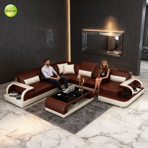 Custom Reclining Leather Couch Sectional Lounge Set Modular Corner Sofa