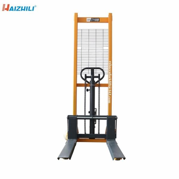 China material handling tools hand forklift 1000kg / 1 ton hydraulic manual pallet stacker