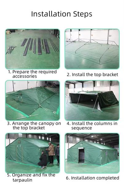 Tenda de resgate à prova d'água para desastres ao ar livre Tenda de refugiados Tenda de emergência Tenda de resgate