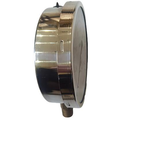 6 Liquid Pressure Gauge,zero adjustable pointer,0-350 psi,lower mount, 1/2 NPT, stainless steel case and brass internal