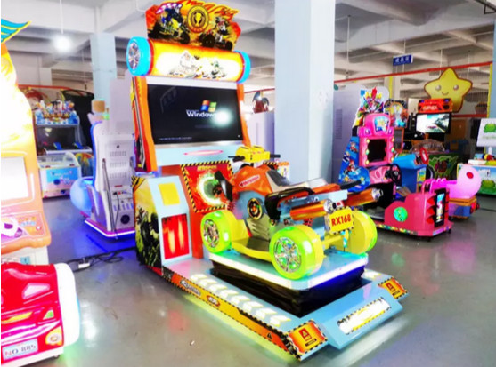 Children Crazy 4 Wheel Coin Operated Simulator Driving Car Games CE Certificate