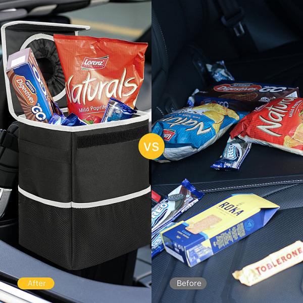 Toiletry Car Organizer Bag Hanging Internal Waterproof Car Trash Can Bag 8X7X10