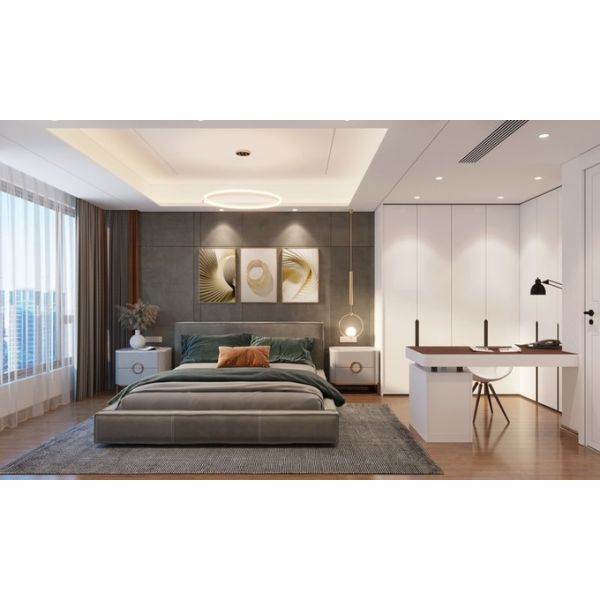 Anti-corrosión y seguro para la salud El armario de la habitación de los niños de acero inoxidable con escritorio integrado