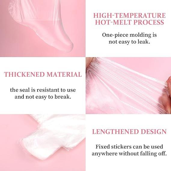 biodegradable, sustainable, recycled Disposable Mitts Booties Plastic Socks And Gloves Liners For Hand & Foot Hot Wax
