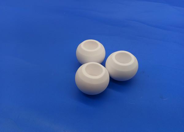 Machining 99.7% Alumina Hollow Bio Ceramic Polishing Balls / Zirconia Water Lined Ball Valve Parts
