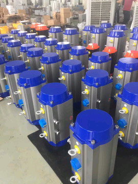 Compact Air Torque Pneumatic Actuator ISO5211 DIN3337 Rack Pinion Pneumatic Actuator
