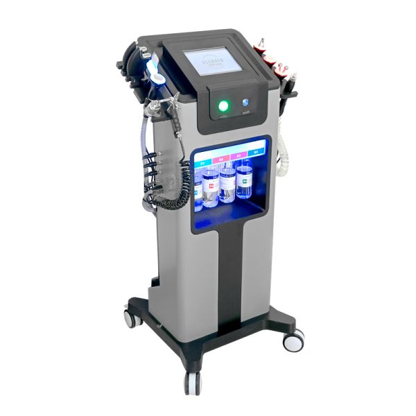 Multi Function 8 Handles Hydro Oxygen Facial Machine Elight Probes