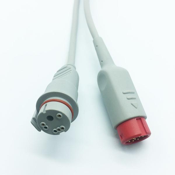 Cabo do adaptador de Mindray IBP ao transdutor do BD, 12 Pin, monitoração paciente do sensor médico