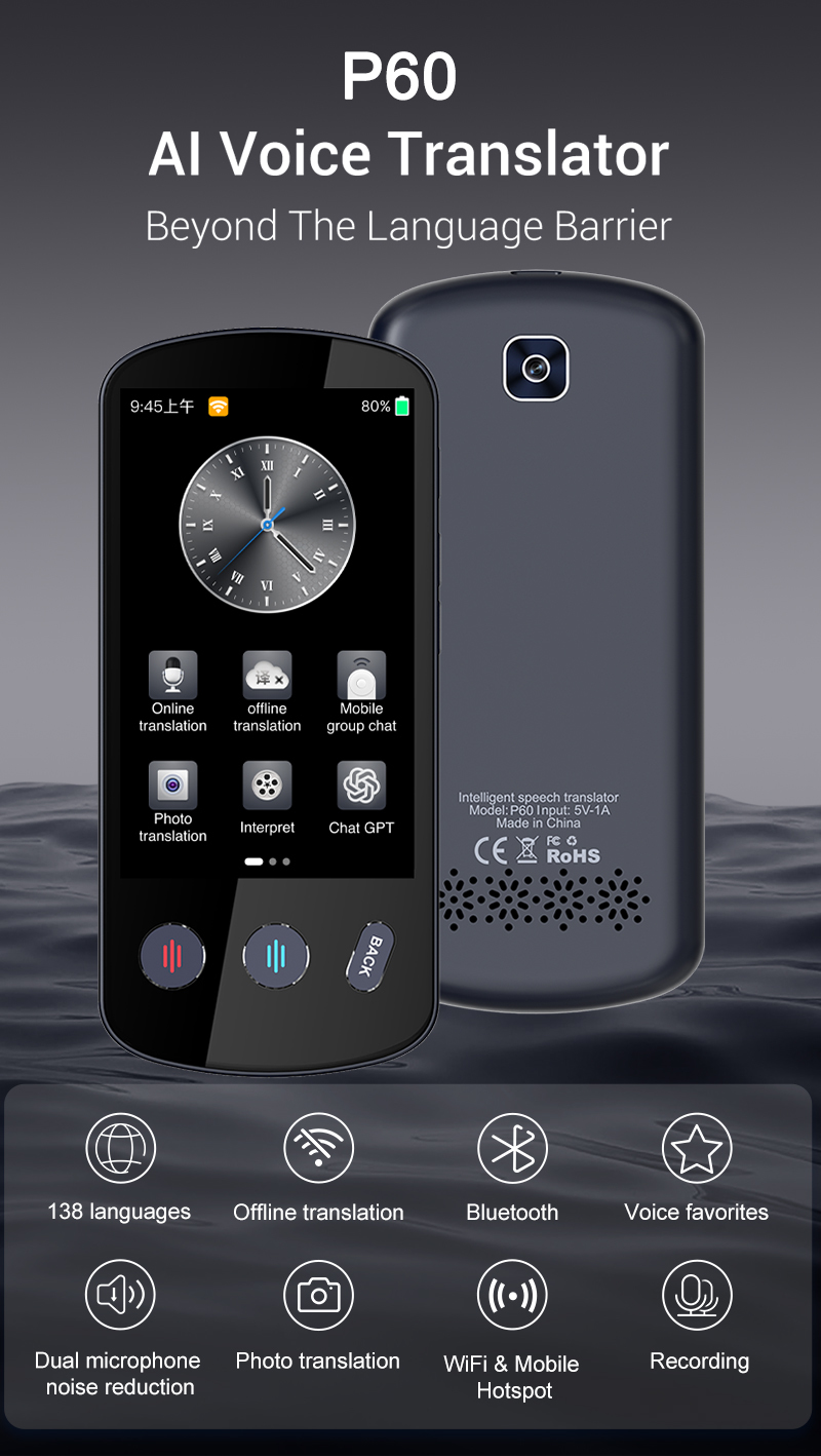 Two Way Language Translation Device Real Time Mobile Remote Translation Multilingual Translator