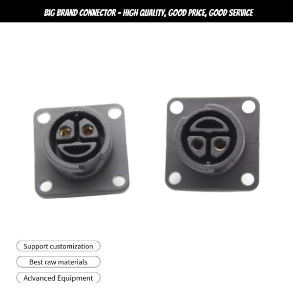 M20 2P EBIKE Connector IP68 Waterproof Power Female Lithium Ion Battery Energy Storage Connector