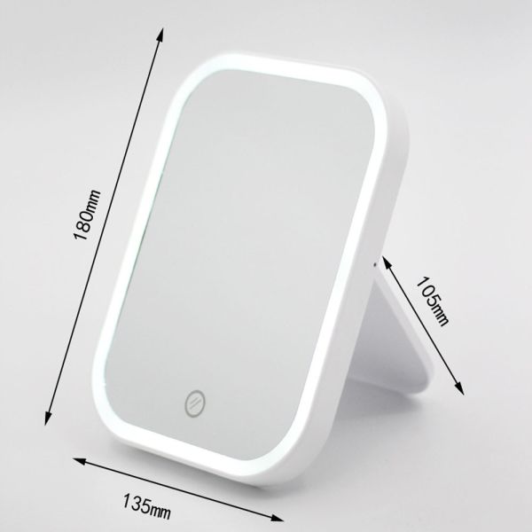 Moderne salle de bain élégant portable compact 1 pouce 50 pcs miroir lumineux LED pour femme