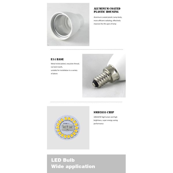 Manufacturers E14 Led Candle Bulb E26 B22 E27 Smd A19 Led Spotlight Candle Light Bulb