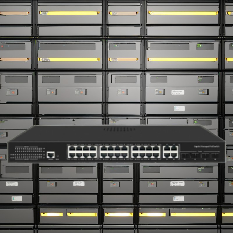SG3000-MG-24P4C Managed PoE Switch 24 Ports Ethernet Industrial 10/100/1000Mbps 56Gbps