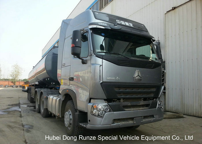 30-45CBM Chemical Tanker Truck 3 Axles For Hydrochloric Acid , Ferric Chloride Delivery