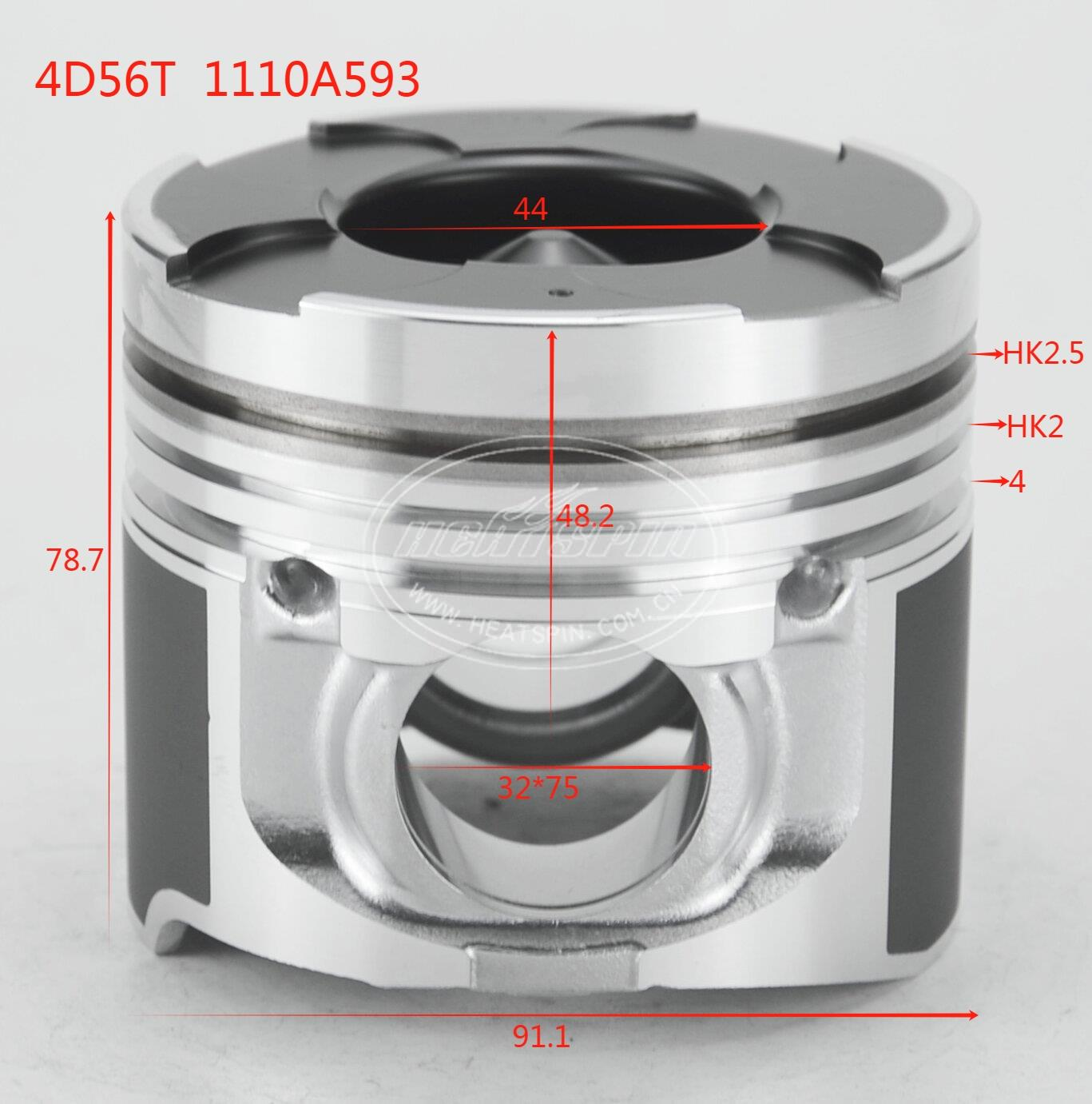 Mitsubishi 4D56T 1110A593 High Performance Piston Ring Set 91.1mm Standard Size Premium
