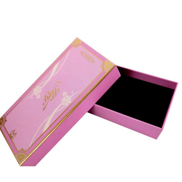 Custom Logo Pink Large Christmas Gift Boxes Cosmetics Packaging With Lids