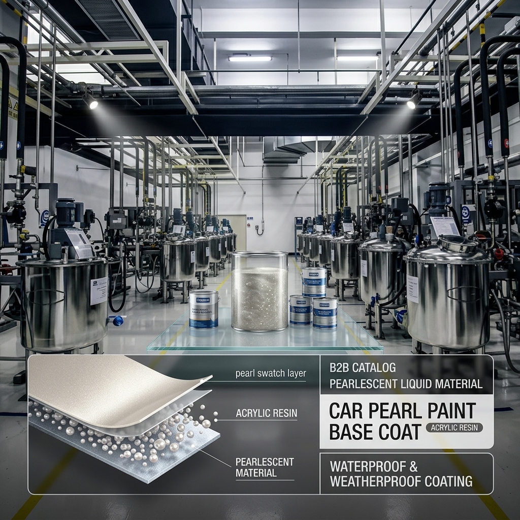 Practical Car Pearl Paint Base Coat Multipurpose Acrylic Resin Material