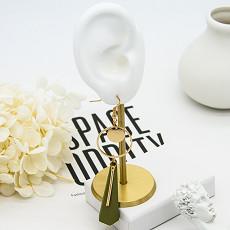 parte traseira de plano do Tragus da cartilagem do parafuso prisioneiro de Diamond Cartilage Earrings Stainless Steel do ouro 14k