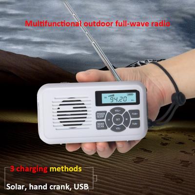 Radio d'urgence Radio à manivelle à main Restez connecté à la source d'énergie solaire et à main