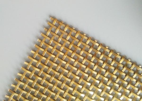 Woven Metal Panels 3.2mm Stainless Steel Crimped Mesh For Cabinet Doors