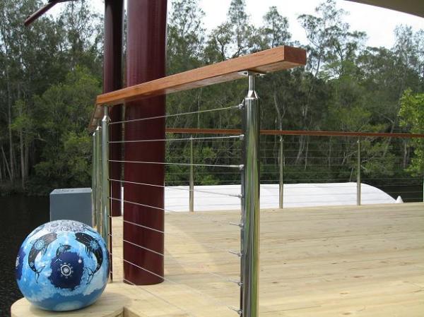 Modern Building Railing Stainless Steel Cable Only Screw Installation