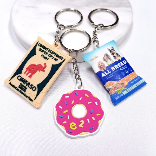 Custom Logo Embossed Debossed Rubber Soft PVC 3D 2D Print Key Chains (Логотип на заказ, рельефная резиновая резина, мягкий ПВХ)