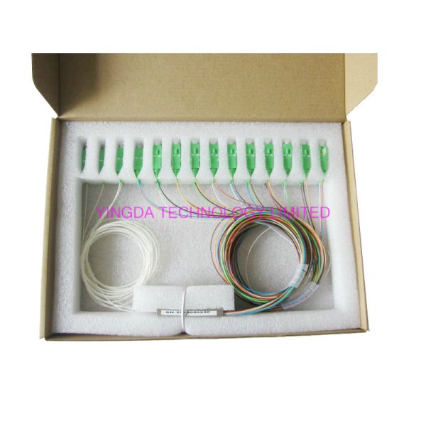 Splitter Splitter FTTH PLC оптического волокна одиночного режима OS2 9/125 1x8 SC/APC