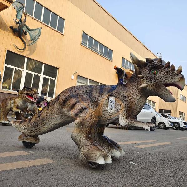 Centro comercial personalizado Dinosaurio animatrónico paseo Tamaño natural Para adultos