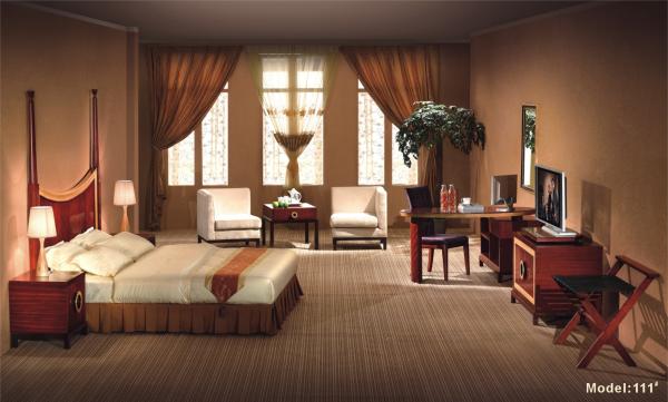 5 Star Hotel Bedroom Furniture Sets With Oak Solid Wood Legs