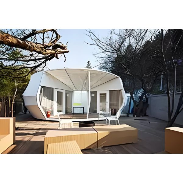 Light Steel Structure Outdoor Glamping House Prefabricated Easy To Move