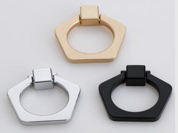 Brush Brass Hidden Drawer Pulls Kitchen Cabinet Knobs / Closet  Square ring Pulls  Furniture Fittings