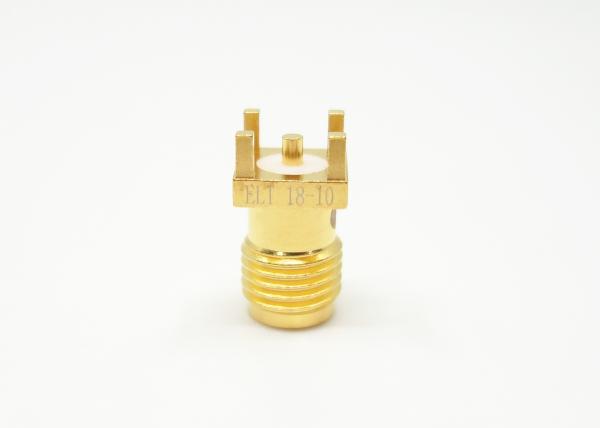 50Ω Straight Female Edge PCB Mount SMA RF Connector