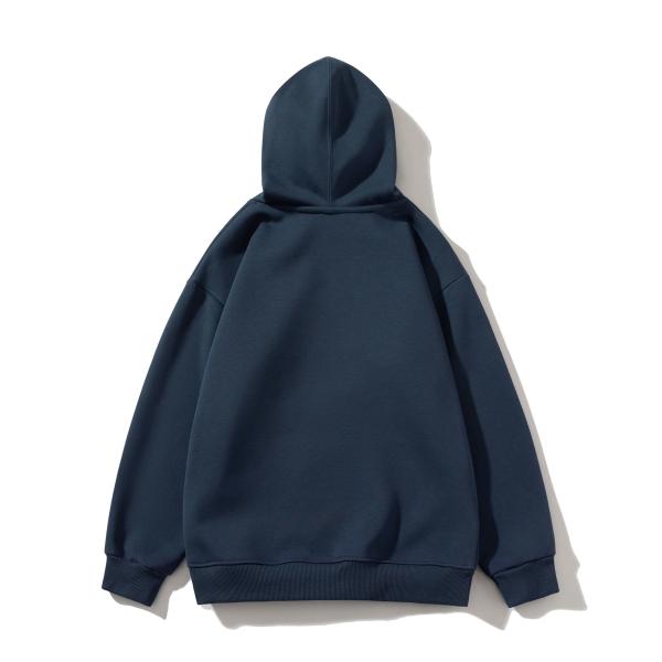 FODARLLOY Fashion Vintage Hoodie OEM Streetwear Essentials Oversize Unisex Pull Coat Men's Hoodies Pullover Dark Blue