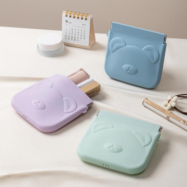 Fonction multi inodore lavable de sac cosmétique en cuir de silicone d'unité centrale
