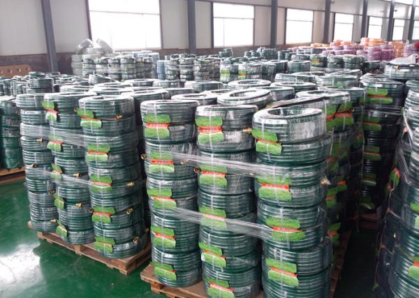 Plastic Yellow Garden Hose , Green PVC Hose For Conveying Water Air Oil
