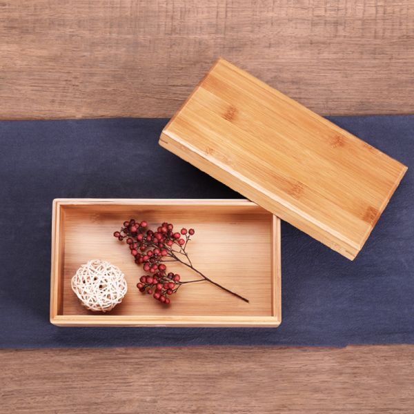Handmade Biodegradable Bamboo Storage Box Gift Crafts Boxes Bamboo or Custom Wood