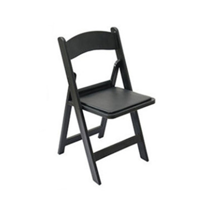 Padded Plastic Resin White Wimbledon Folding Chair for Outdoor Events and Weddings