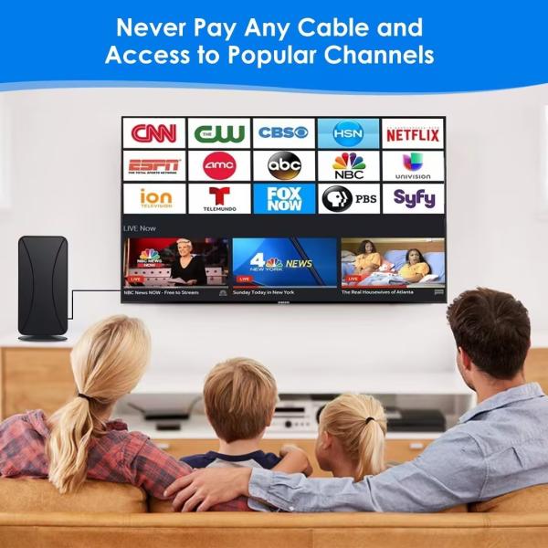 Antenna de TV Hd Indoor Outdoor Long Range Com Revisões de Antenna Digital HD para Smart TV e Todas as TVs