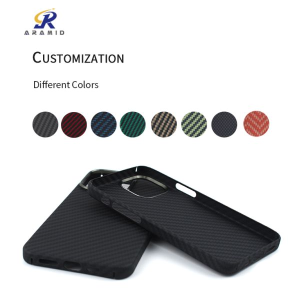 iPhone 14 случая телефона волокна углерода легковеса 10g Кевлара, крышка волокна Aramid мобильная