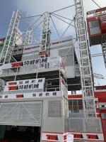 Twin Mast SCE500 Building Site Hoist For 30 Passenger heavy duty lifter/dual mast heavy duty hoist with big cage