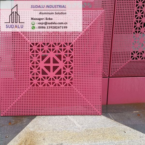 SUDALU Interior/ Exterior Decoration Laser Cut Aluminum Cladding Wall Panel
