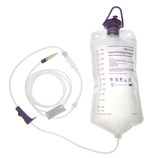Medical Single Use Consumable Enteral Feeding Bag Pump / Gravity Set 600Ml