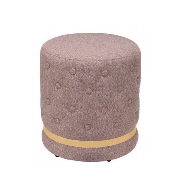 Plastic Wooden Round Ottoman Stool Seat Chair Pouf