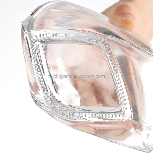 Collar Material Aluminum Plastic PP 350ml 500ml 750ml Brandy Glass Bottles with Cap