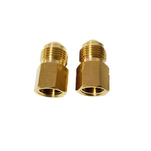 CNC Brass Tube Fitting Adapter 1/4 NPT Female Thread * 1/4 Flare Male