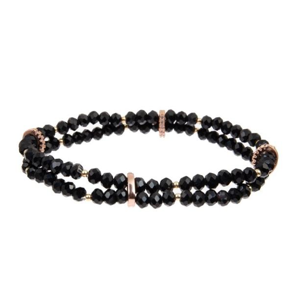 Handmade Zebra Print Leather Beads Bracelet Black White Color for lady